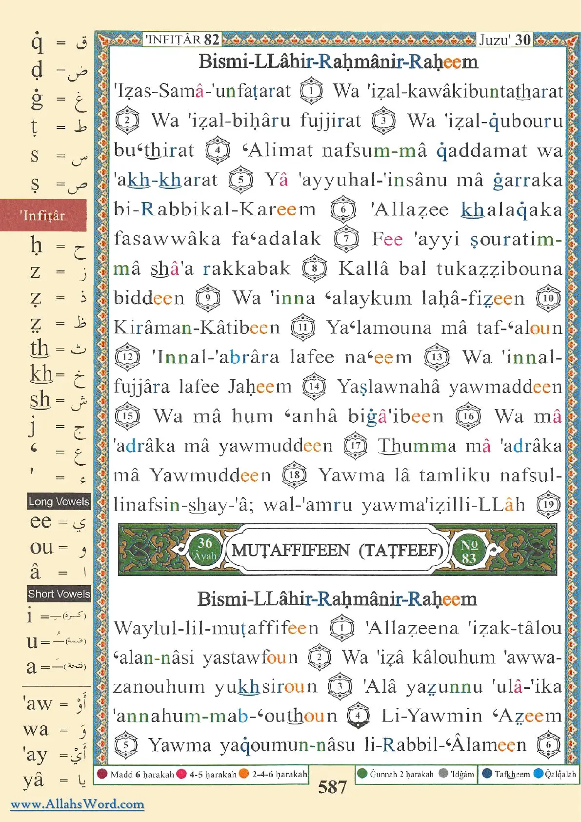 Surah Al-Infitar Reader, page 1177