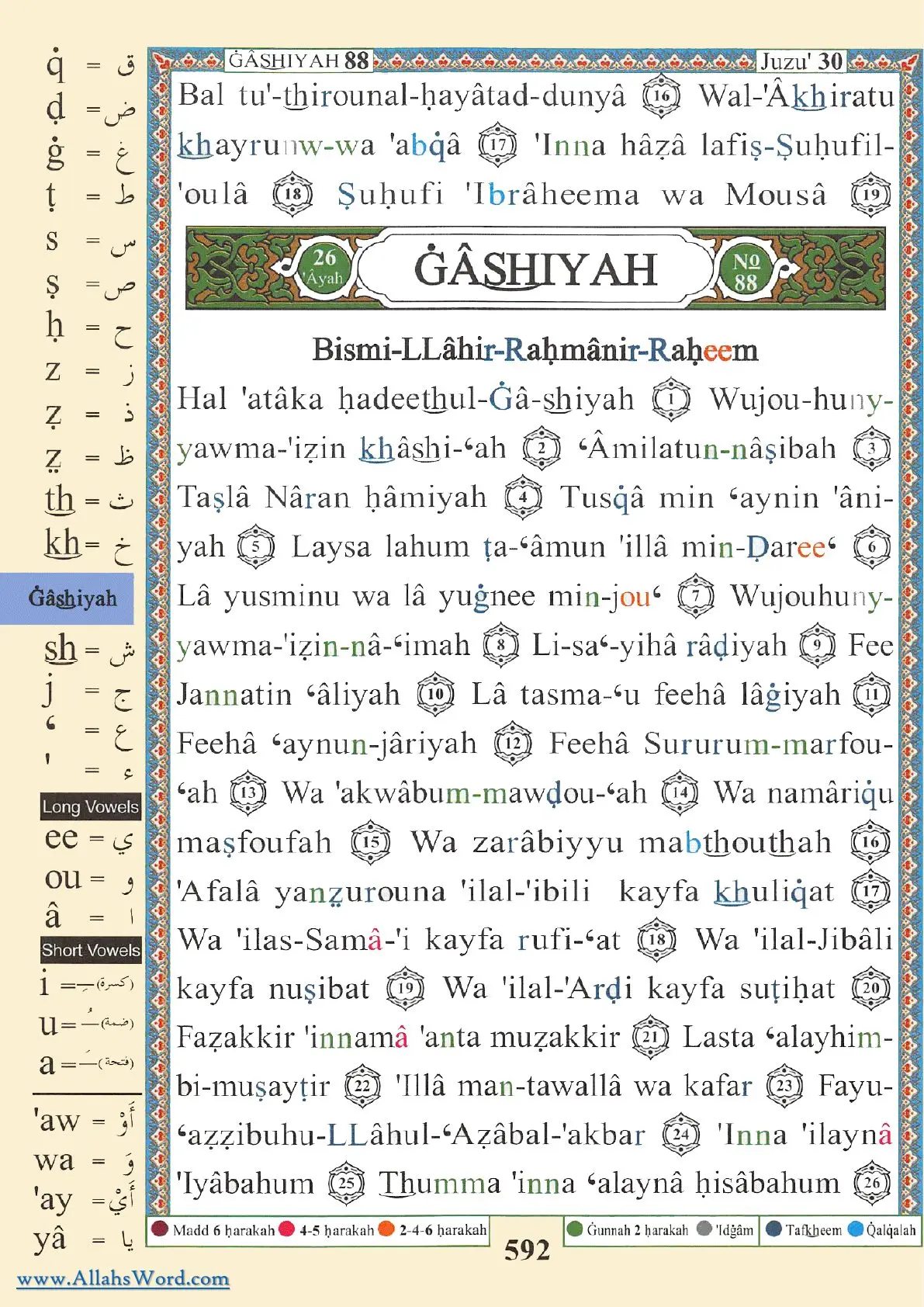 Surah Al-Ghashiyah Reader, page 1187