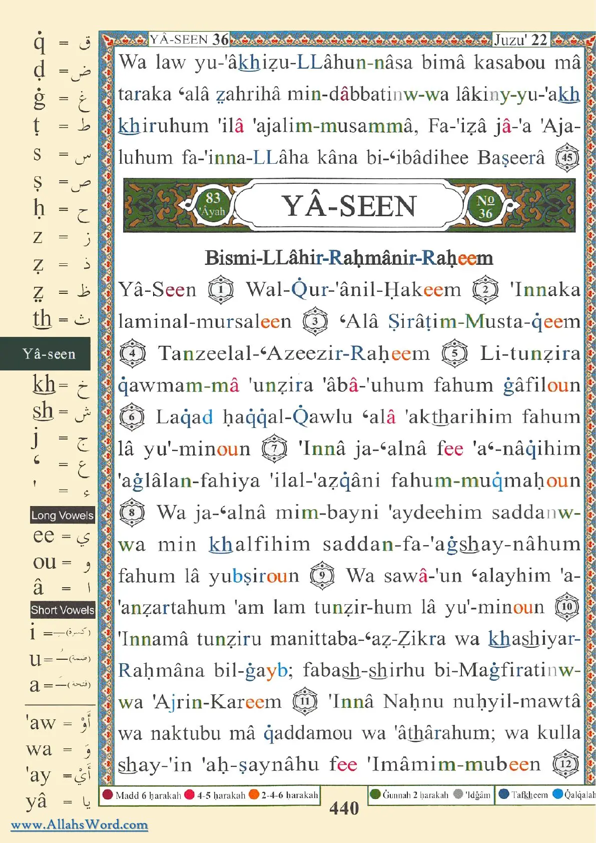 Surah Ya-Sin Reader, page 883